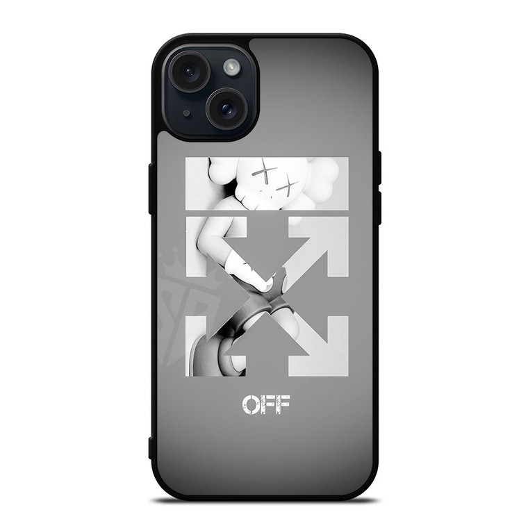 OFF WHITE KAWS iPhone 15 Plus Case Cover